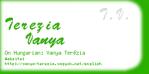 terezia vanya business card