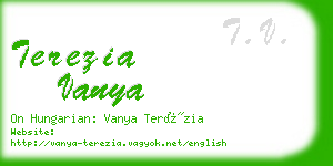 terezia vanya business card